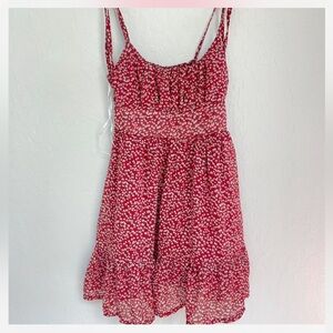 Oh Polly red floral dress